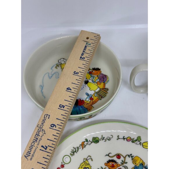VTG 1976s Sesame Street Gorham Fine China Child’s 3-Piece Muppets Set 7.5" Decor - Picture 9 of 12